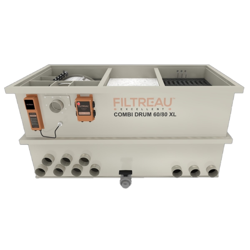 filtreau excellent combi drum 60/80 xl gravity fed filter system