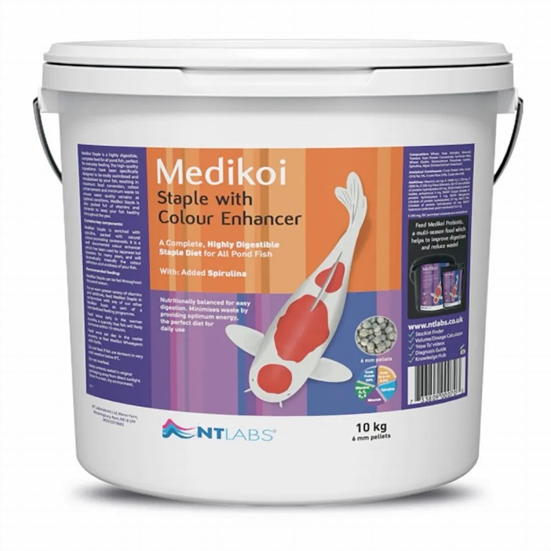 nt labs medikoi staple with colour enhancer koi food