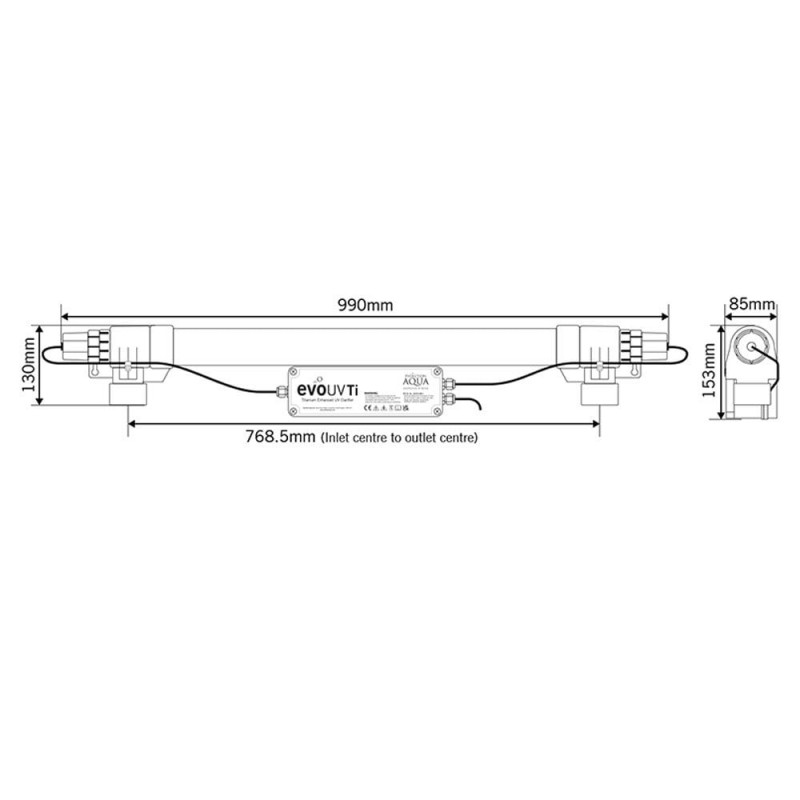 Evolution Aqua Evo 55 watt TiTanium UV Clarif