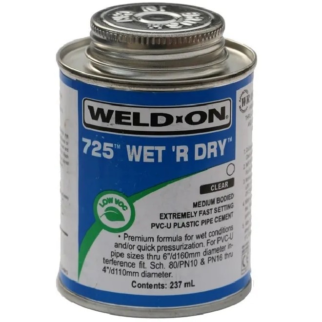 Wet R Dry 725 Fast Cure Pipe Cement 