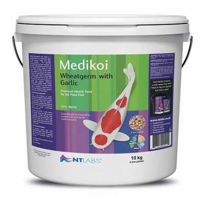 nt labs medikoi wheatgerm with garlic koi food